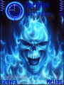 Тема Blue Skull in Flame