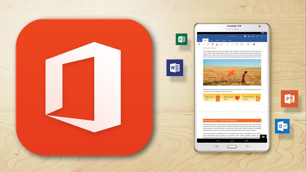 Microsoft Office встроят в планшеты Samsung