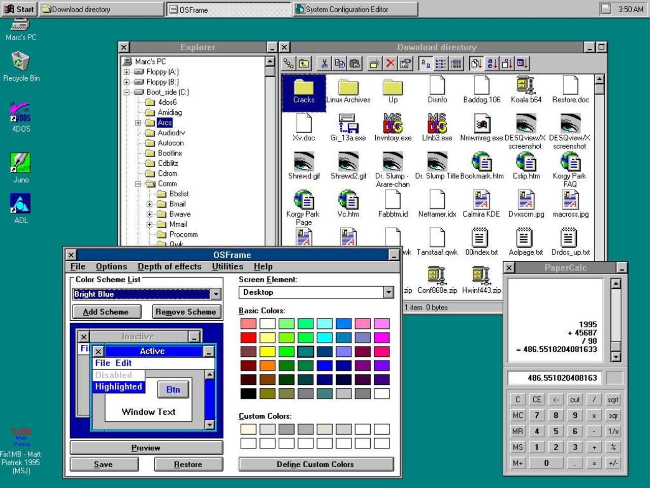 Windows 3.1 Интерфейс