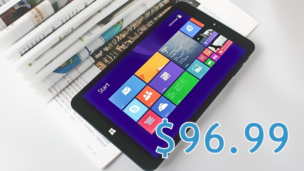 Четырехъядерный Windows 10 планшет меньше $100?