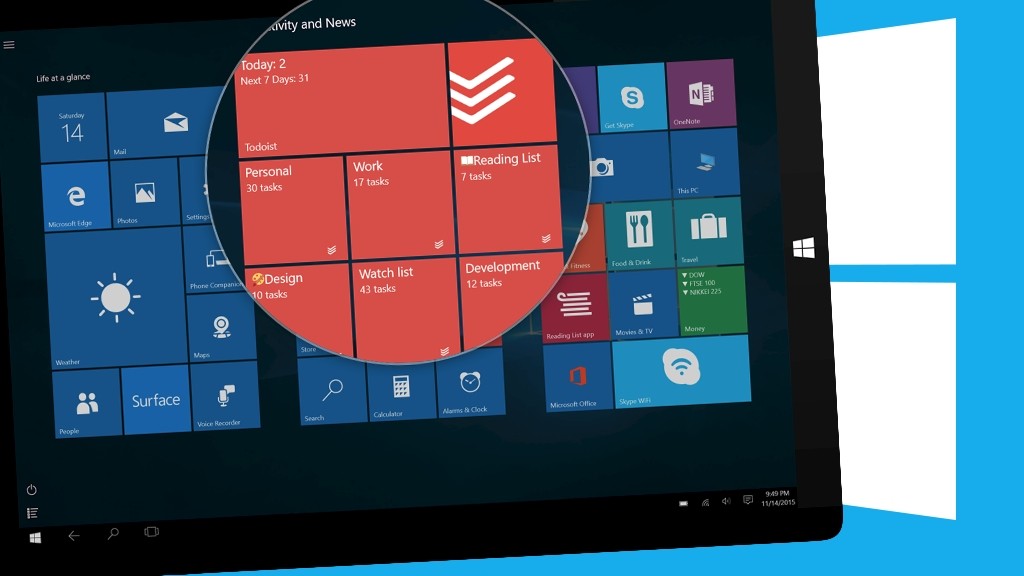 Windows 10 получит новые «Живые Плитки»